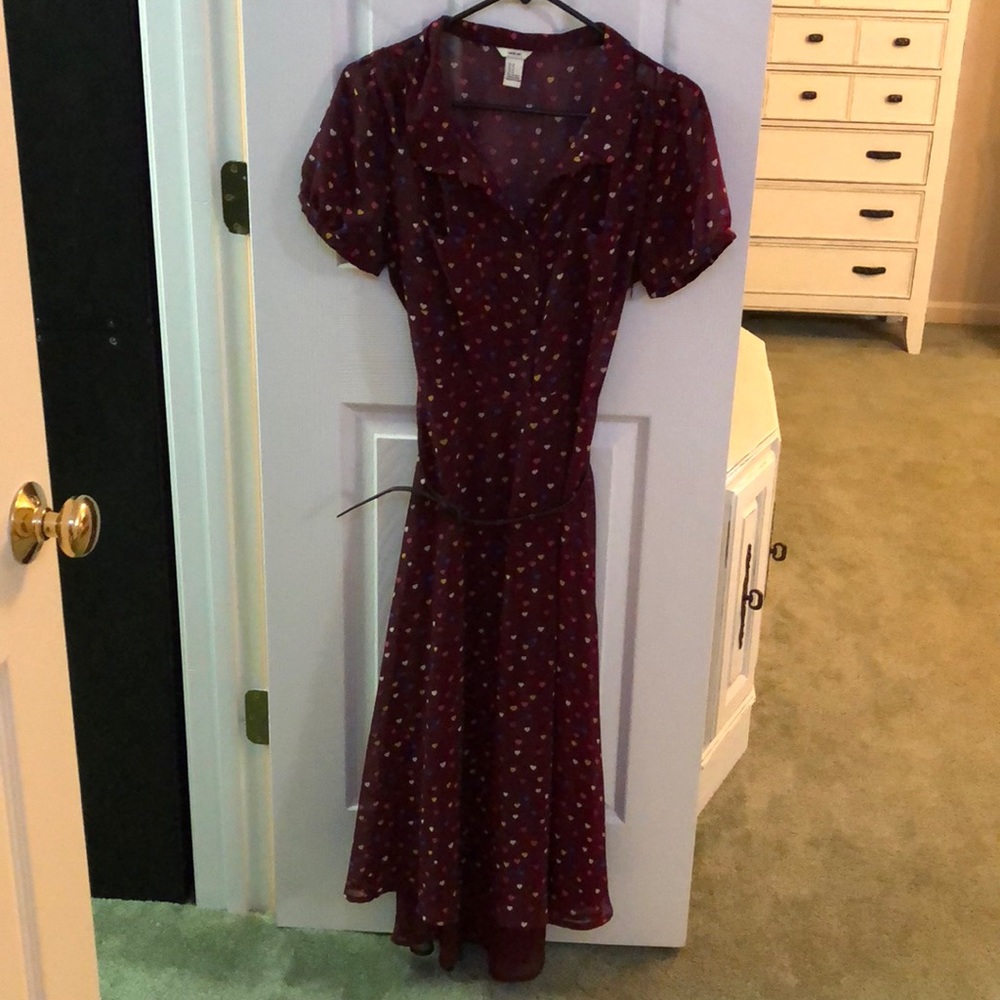 Heart-print Dress